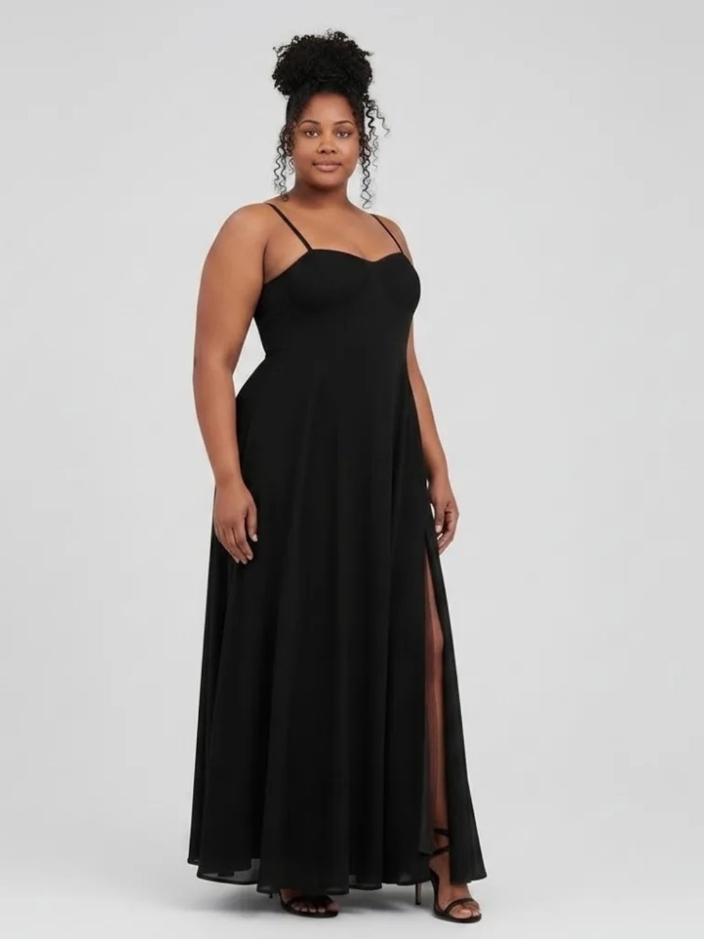 NWT Cause for Commotion Black Pleated Bustier Maxi Dress